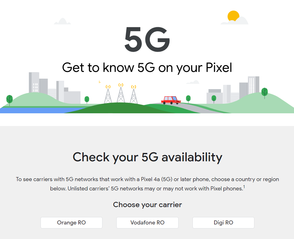 Unele telefoane Google se pot conecta la retele 5G in Romania